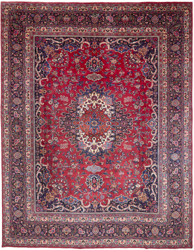 Mashad 318x408 Cm Mashad, Persia, Lana Cardata A Mano