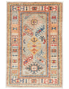 Kazak Fine 66x99 Cm Kazak Fine, Pakistan, Hand-carded Wool