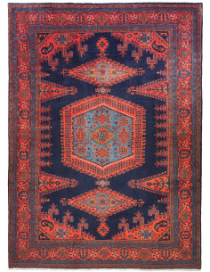 Rug Wiss Persia 218x302 Navy Blue Coral Red