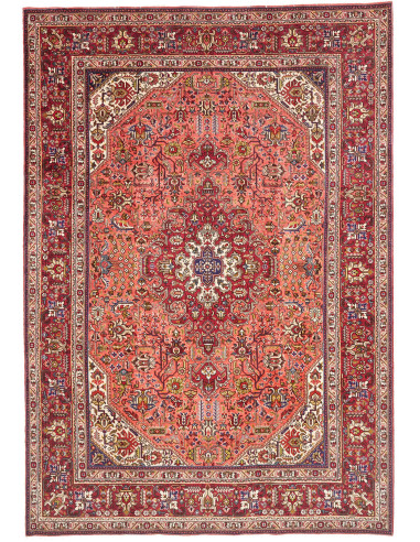Tappeto Tabriz Persia 206x296 Terracotta Rosso