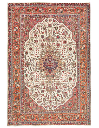 Tappeto Tabriz Persia 205x300 Crema Terracotta