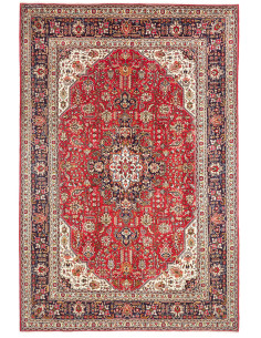 Tappeto Tabriz Persia 200x302 Rosso Blu Notte