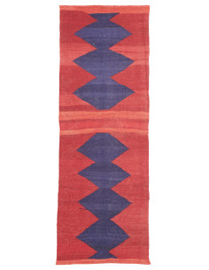 Rug Kilim Vintage Persia 62x186 Red Dark Blue