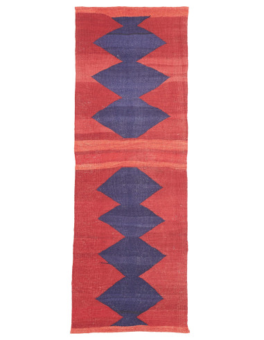 Rug Kilim Vintage Persia 62x186 Red Dark Blue