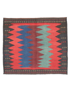 Rug Kilim Vintage Persia 80x63 Coral Red Deep B