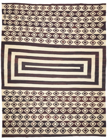 Tappeto Kilim Vintage Persia 333x430 Marrone Sc