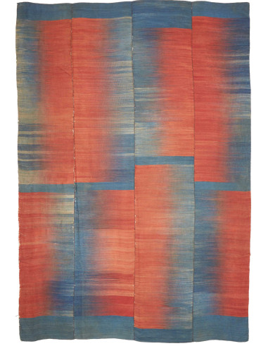 Rug Kilim Vintage Persia 260x387 Blue Terracott