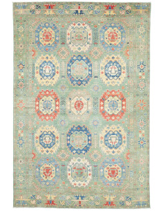 Rug Kazak Co 199x301 Muted Sage Green Blue
