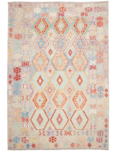 Tappeto Killim Afgahnistan 207x297 Grigio Torto