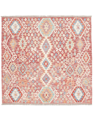 Tappeto Kilim Afghanistan 158x152 Rosso Terraco