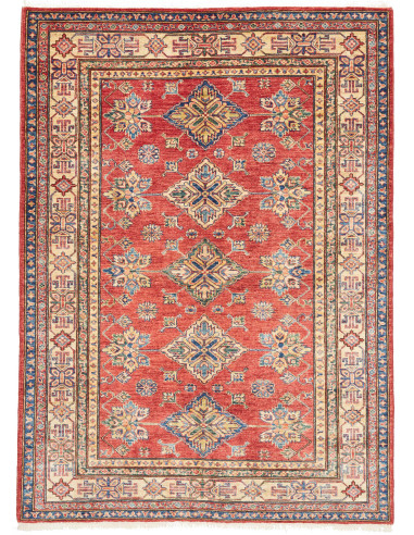 Tappeto Kazak Fine Pakistan 149x204 Rosso Crema