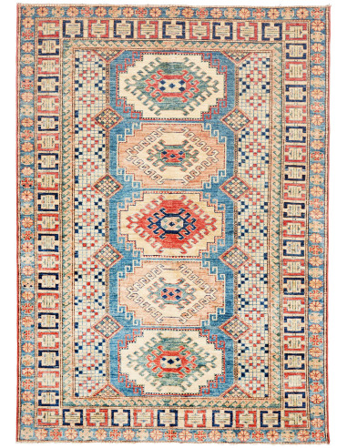 Tappeto Kazak Fine Pakistan 146x205 Beige Crema