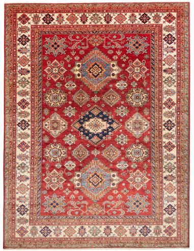 Tappeto Kazak Fine Pakistan 280x370 Rosso Crema