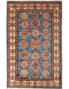 Tappeto Kazak Fine Pakistan 101x151 Blu Beige