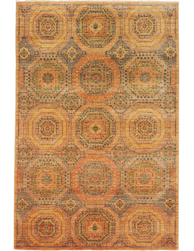 Tappeto Mamlouk Pakistan 126x189 Ocra Arancio M