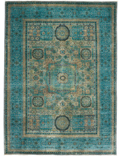 Tappeto Mamlouk Pakistan 143x201 Turchese Oro B