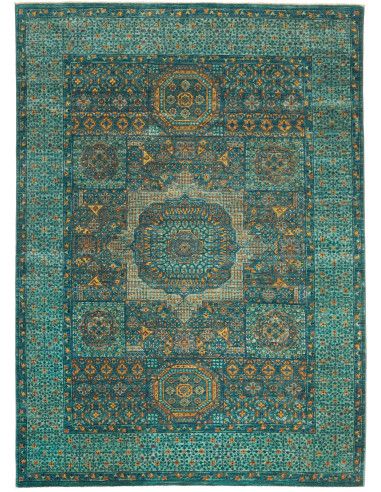 Tappeto Mamlouk Pakistan 169x238 Blu Petrolio O