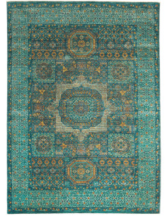 Tappeto Mamlouk Pakistan 157x203 Turchese Oro O