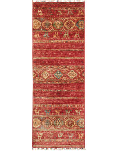 Tappeto Rubin Pakistan 75x209 Rosso Intenso Oro