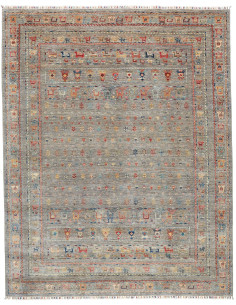 Rug Rubin Pakistan 244x306 Gray Beige Red Blue