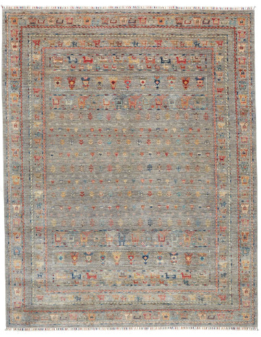 Rug Rubin Pakistan 244x306 Gray Beige Red Blue