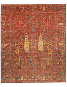 Rug Shahi Pakistan 247x295 Terracotta Green Blu
