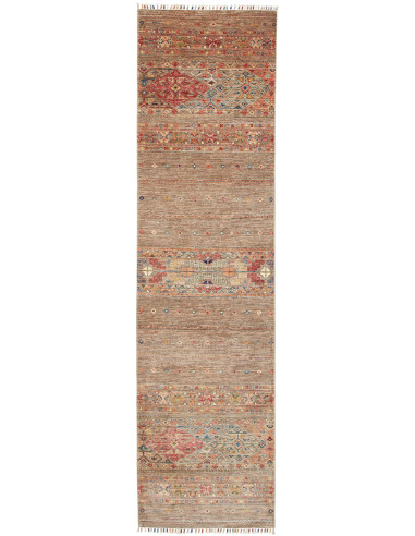 Rug Rubin Pakistan 77x297 Earth Brown Beige Red