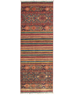 Rug Rubin Pakistan 80x232 Terracotta Green Blue
