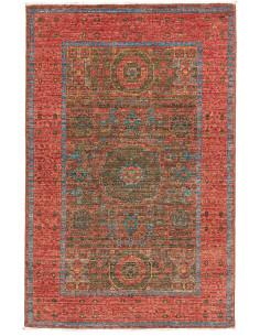 Rug Mamlouk Pakistan 79x124 Terracotta Red Teal