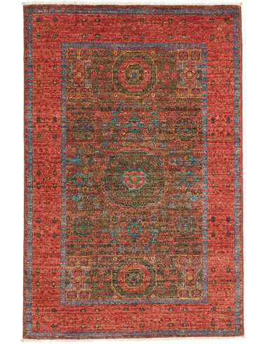 Tappeto Mamlouk Pakistan 81x123 Rosso Terracott