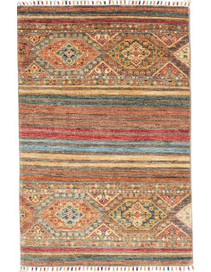 Rug Rubin Pakistan 79x120 Terracotta Red Gold B