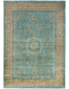 Tappeto Mamlouk Pakistan 174x241 Turchese Oro S