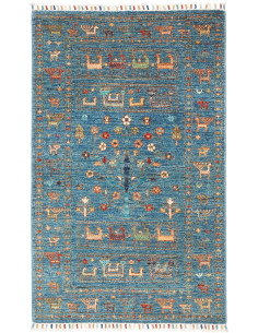 Rug Rubin Pakistan 81x130 Teal Blue Red Orange