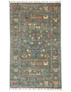 Rug Rubin Pakistan 76x125 Dark Teal Blue Cobalt