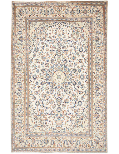 Rug Kashan Persia 196x300 Cream Blue Beige