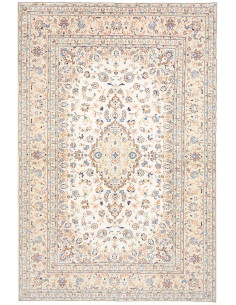 Tappeto Kashan Persia 196x293 Beige Panna Blu C