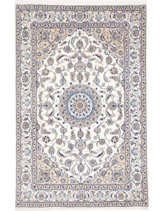 Tappeto Nain Kashmar Persia 195x296 Bianco Crem