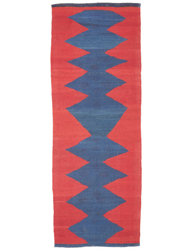 Rug Kilim Vintage Persia 77x214 Scarlet Red Ind