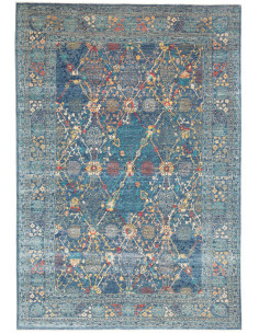 Tappeto Shahi Fine Pakistan 202x297 Blu Petroli