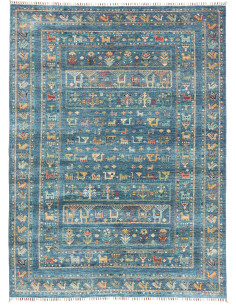 Tappeto Rubin Pakistan 170x230 Blu Petrolio Mul