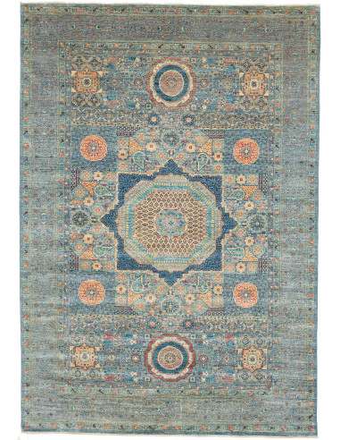 Tappeto Mamlouk Pakistan 209x300 Blu Turchese A