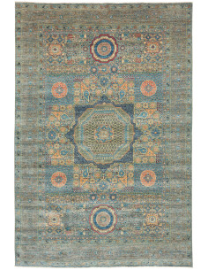 Tappeto Mamlouk Pakistan 210x307 Verde Ottanio