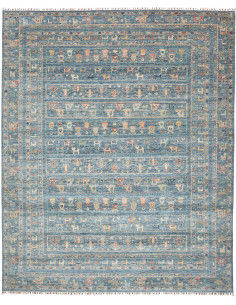 Tappeto Rubin Pakistan 246x305 Azzurro Blu Petr