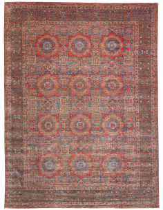 Rug Mamlouk Pakistan 270x366 Rust Red Brown Blu