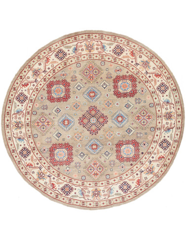 Rug Kazak Afghanistan 273x267 Beige Red Blue Cr