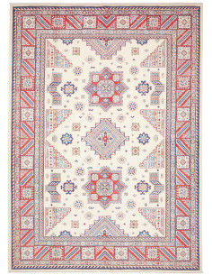 Rug Kazak Afghanistan 248x342 Ivory Cream Red N