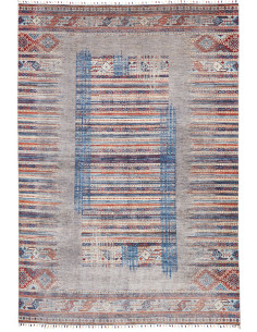 Rug Siva Pakistan 207x297 Gray Blue Orange Crea