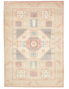Rug Kazak Afghanistan 188x276 Beige Sand Coral