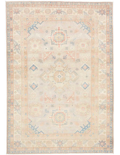 Rug Kazak Afghanistan 200x285 Light Grey Beige