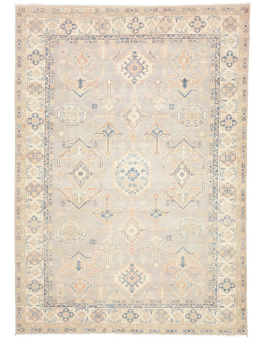 Rug Kazak Afghanistan 201x283 Light Grey Beige